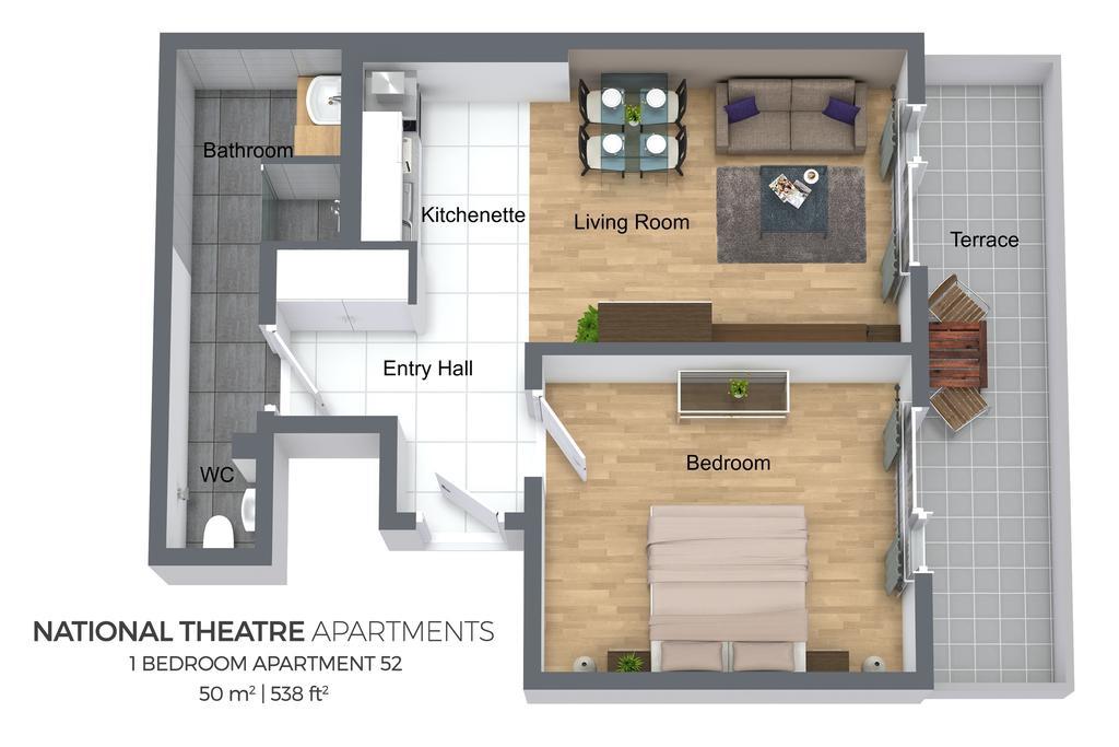 Ostrovni 7 Apartments Prague Chambre photo